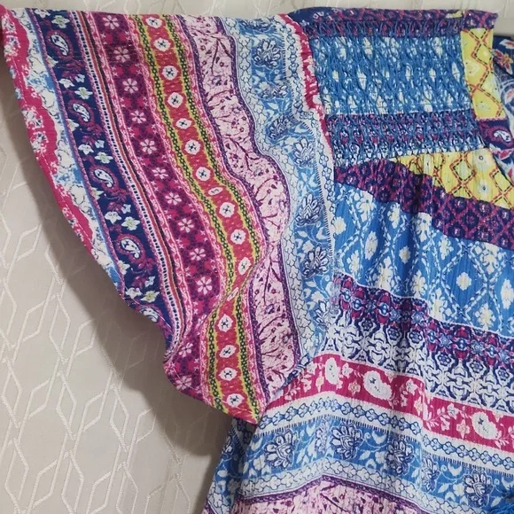 Live And Let Live Colorful Boho Top - Picture 5 of 14